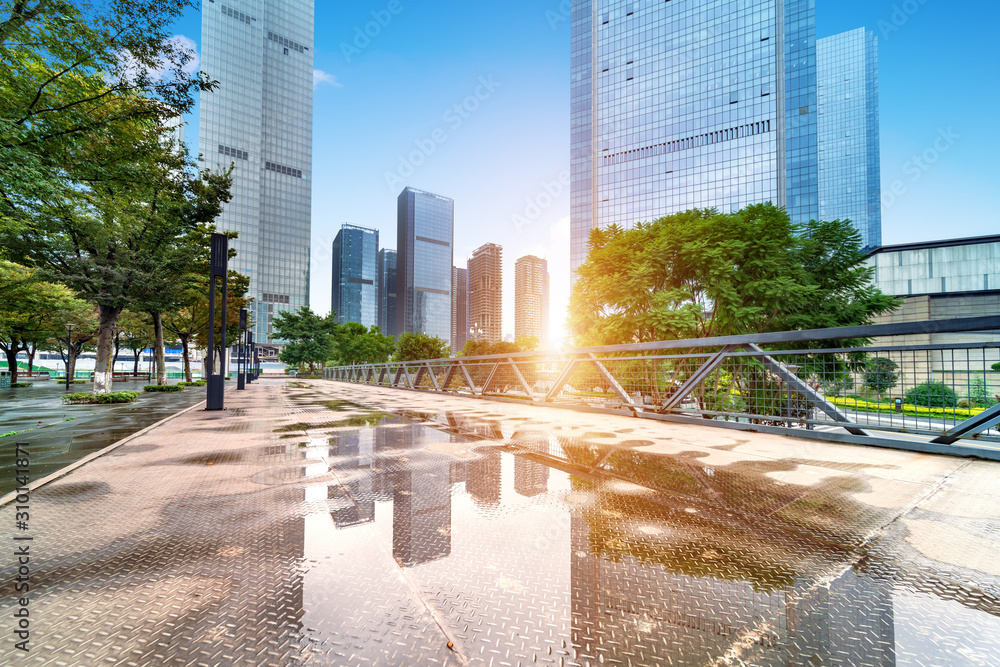 城市广场和地砖