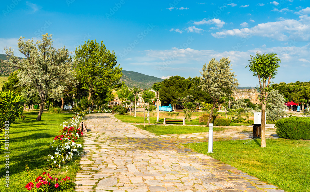 Hierapolis-Pamukkale archaeological site in Turkey