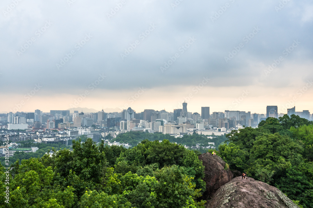 中国杭州城市天际线