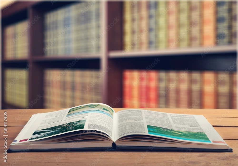 Stack of books, education and learning background