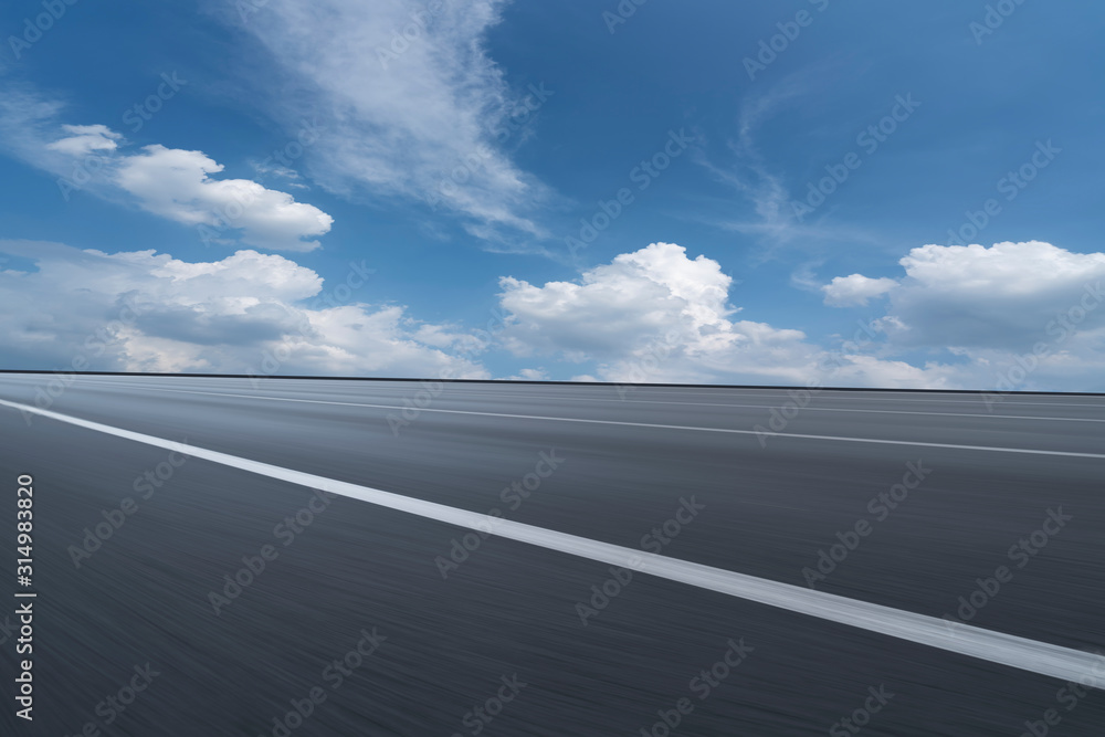 Road surface and sky natural landscape..