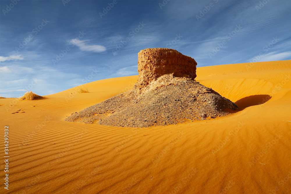 old water well in the sahara desert	