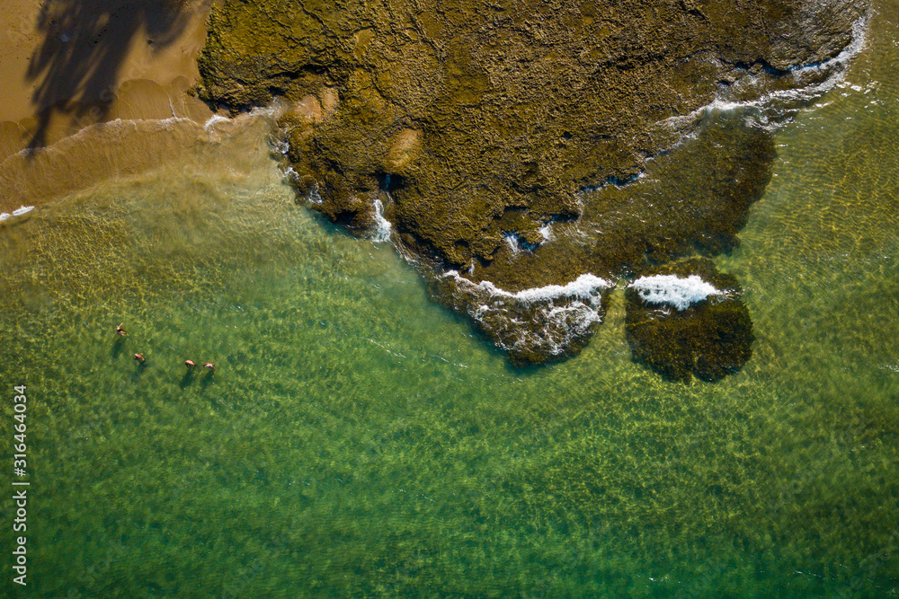 Aerial view of beaches in Barra Grande, one of the most visited tourist destinations on the Maraú pe