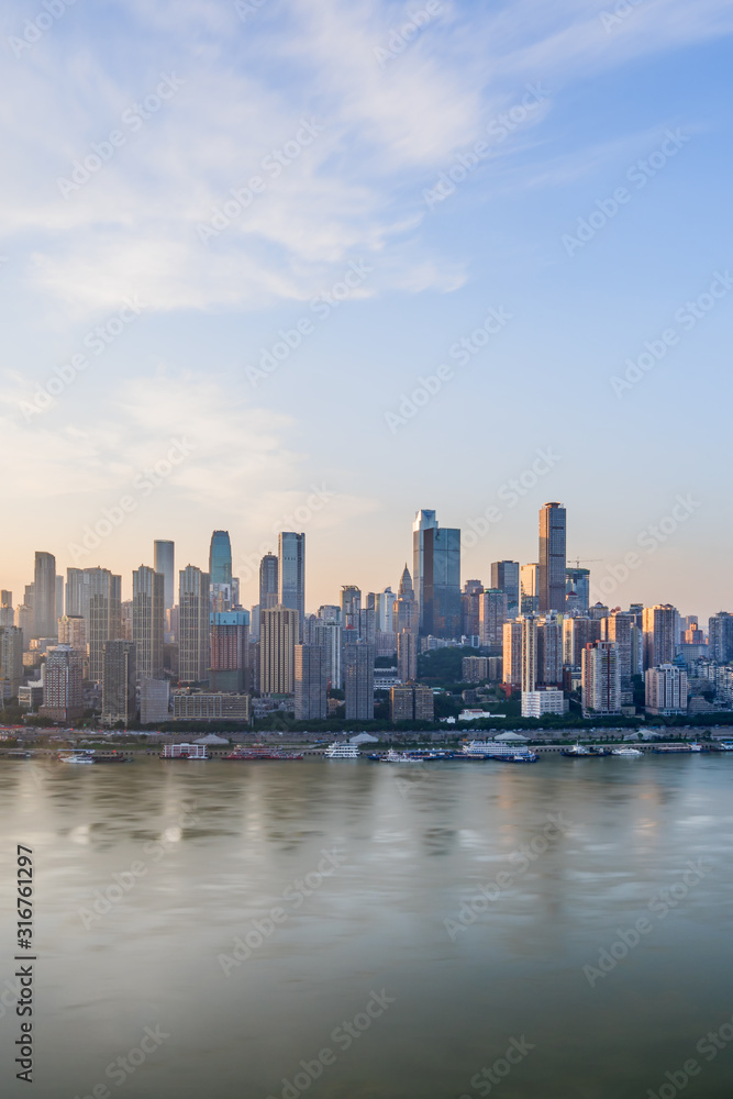 Sunny view of the Yangtze River in Chongqing, China