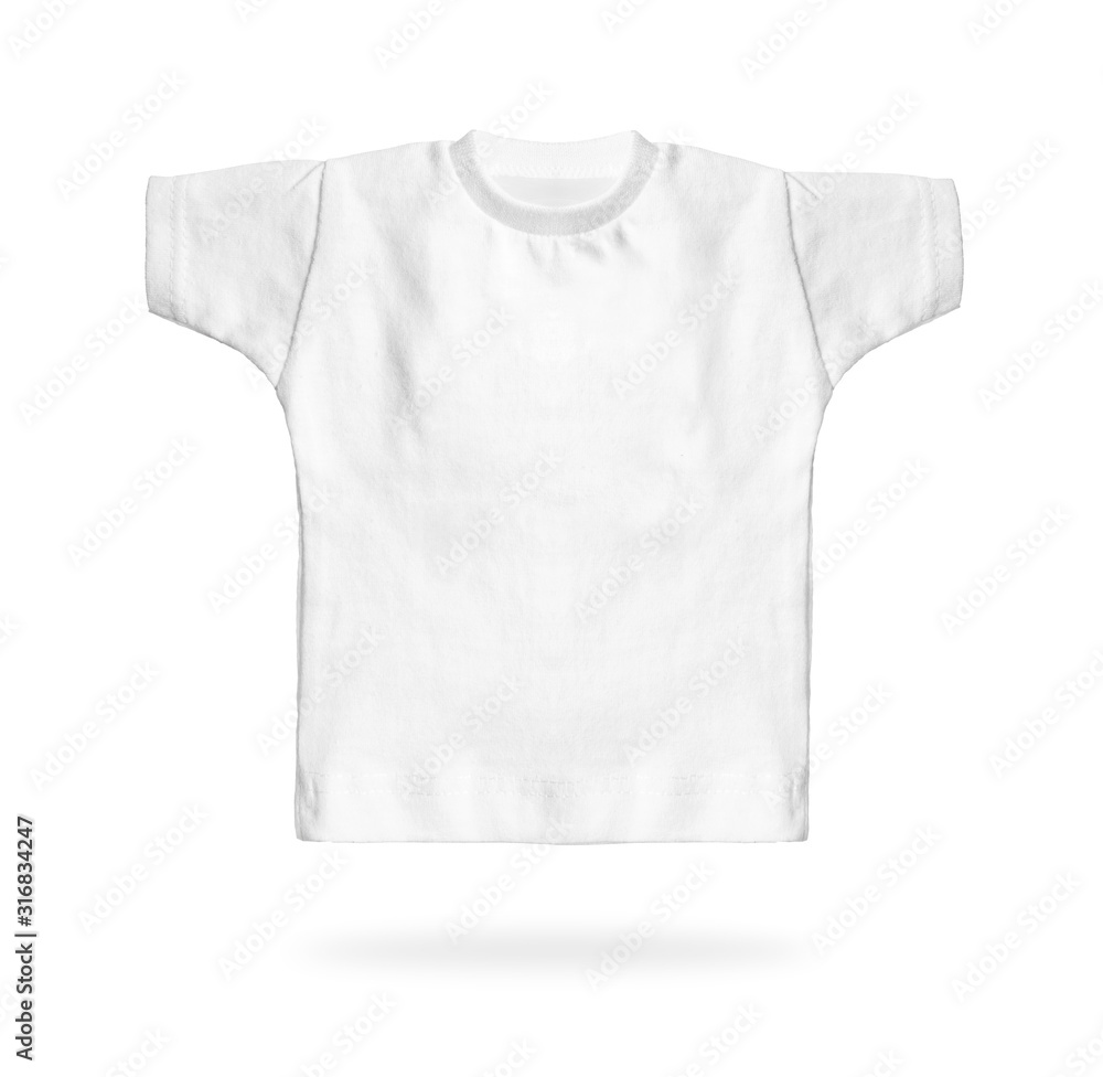 White baby t-shirt isolated on white background