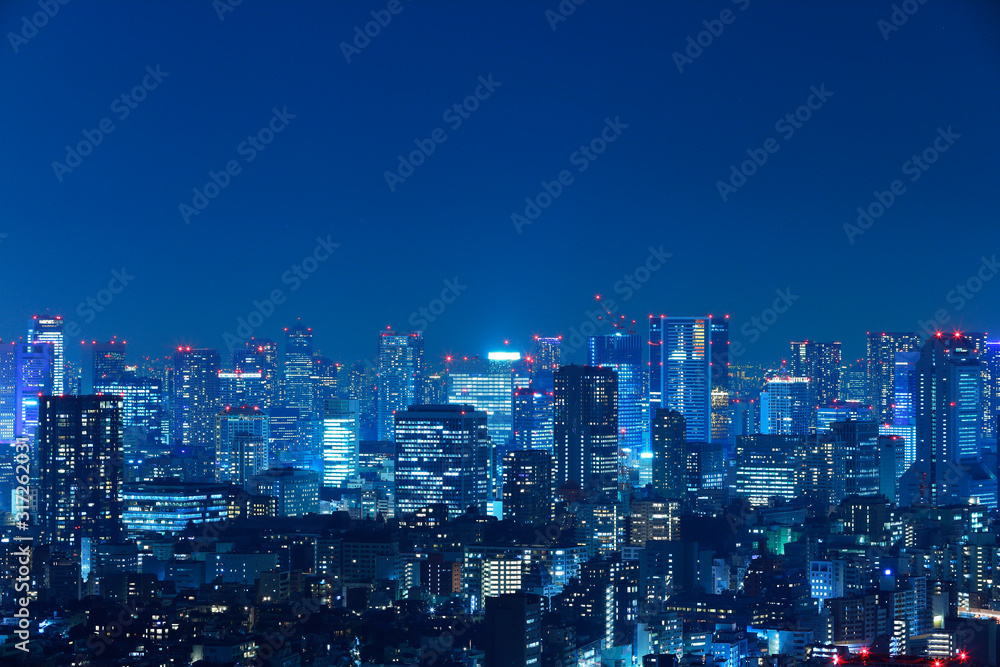 光が溢れる東京の夜景