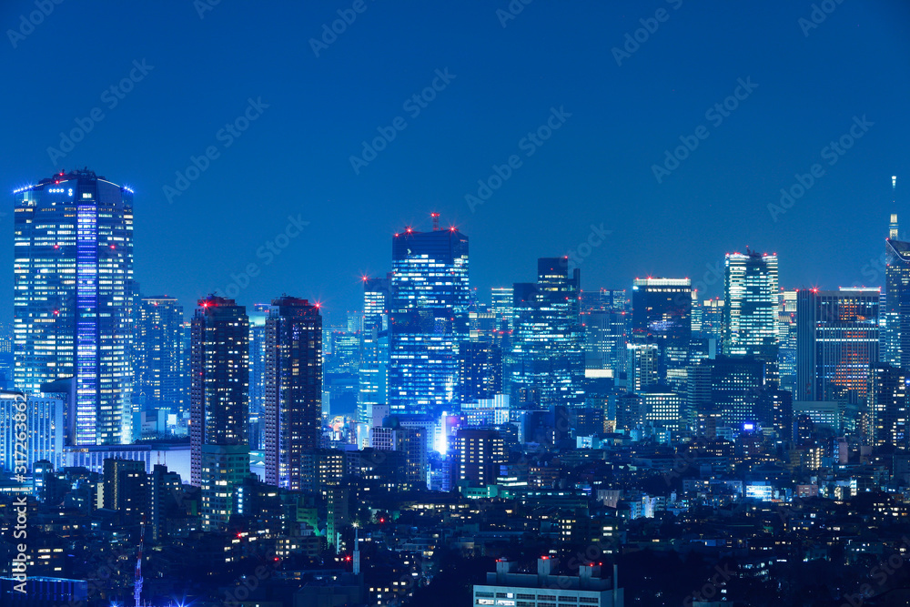 光が溢れる東京の夜景