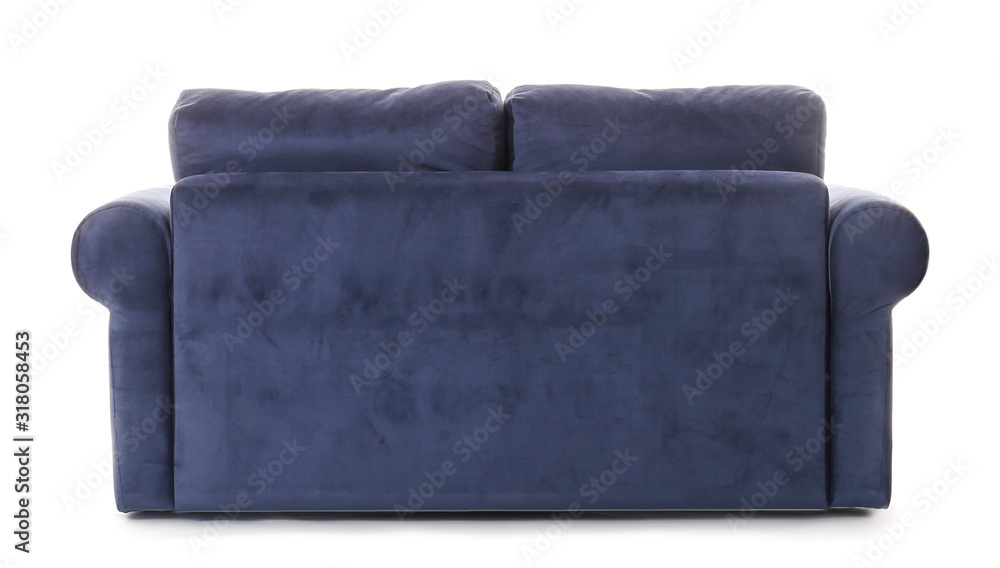 Comfortable sofa on white background