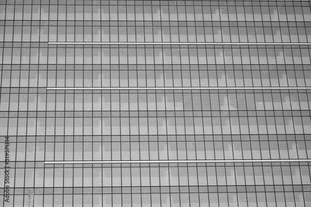 Abstract modern architecture with high contrast black and white tone. Architecture of geometry at gl