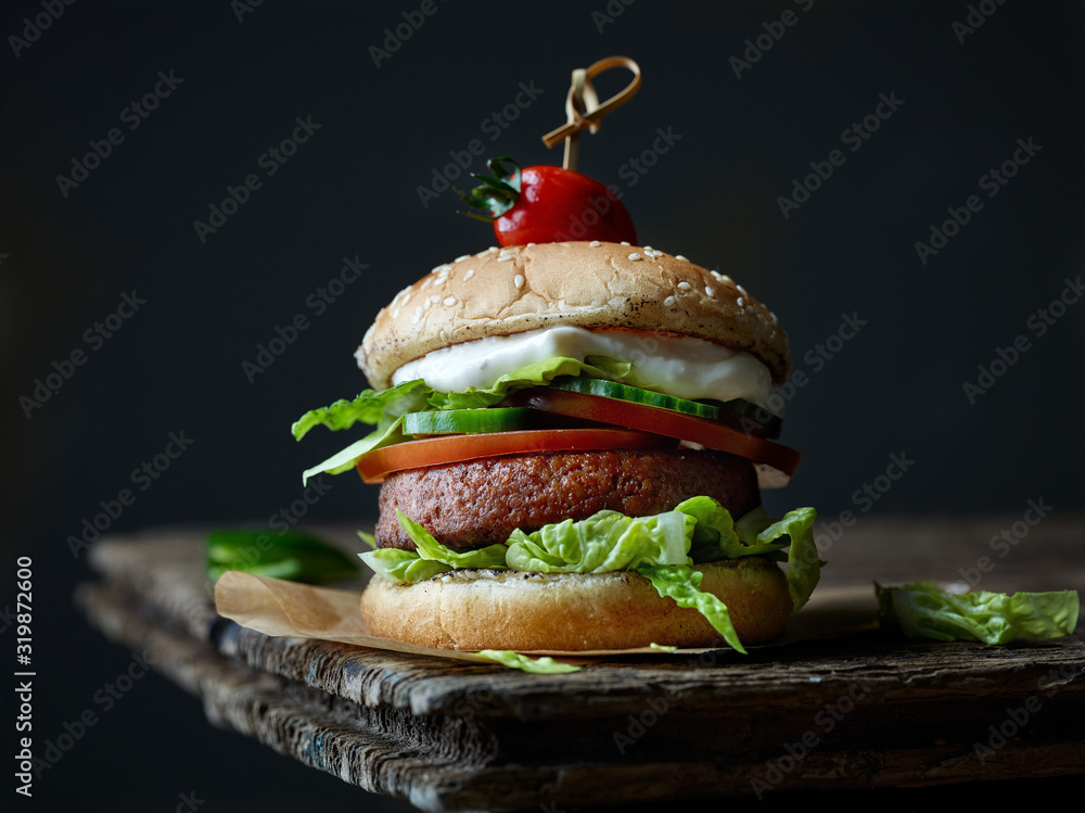 fresh tasty meat free burger