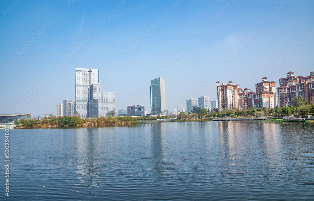 Cityscape of Nansha District, Guangzhou, China