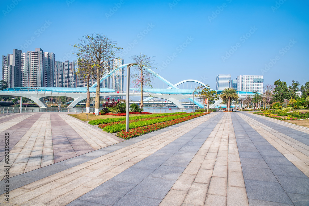 Scenery of Jiaomen River, Nansha District, Guangzhou, China