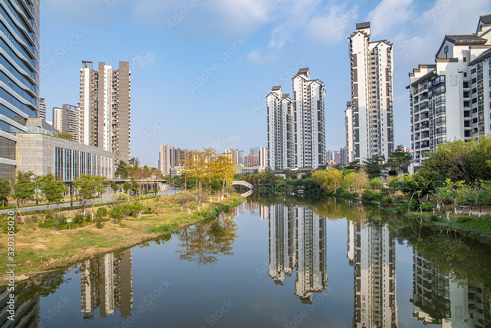 中国广州南沙区城市景观