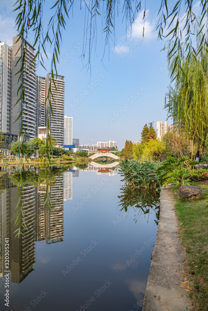 中国广州南沙区城市景观