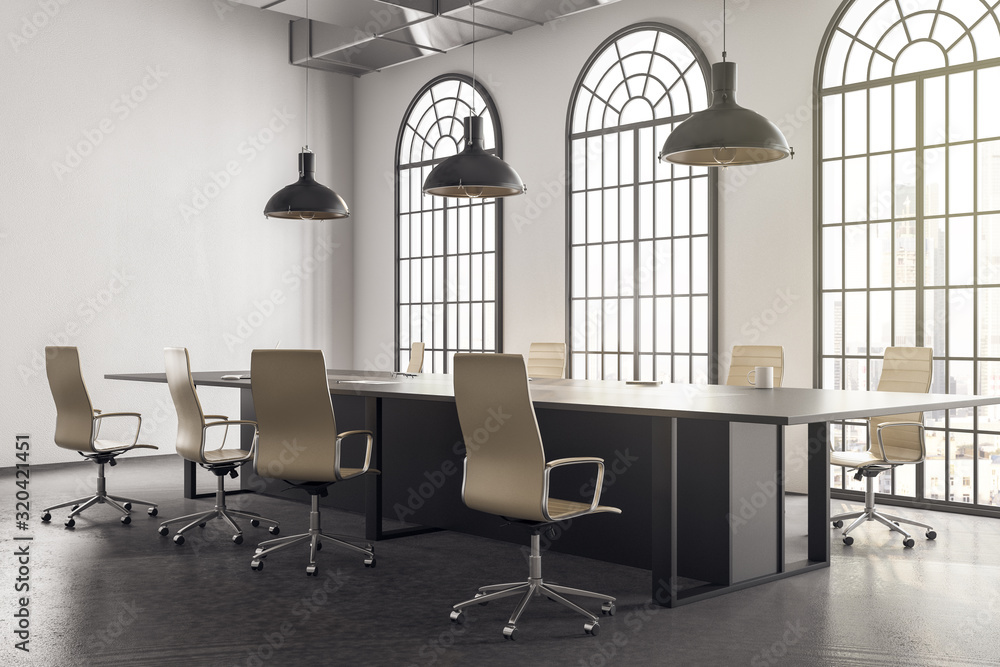 Conference room in loft interior