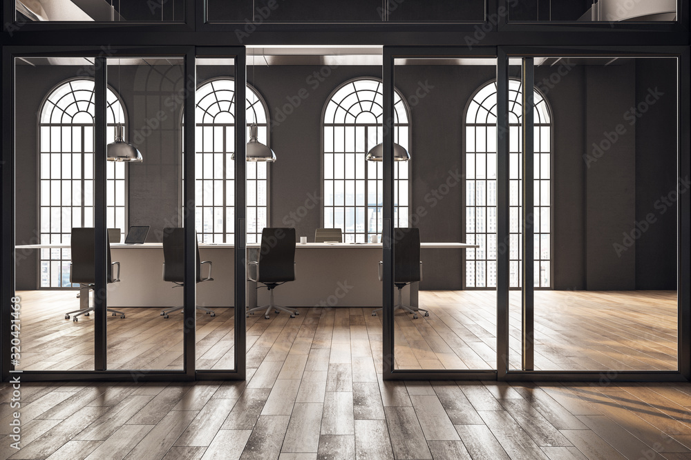 Modern meeting room in loft interior