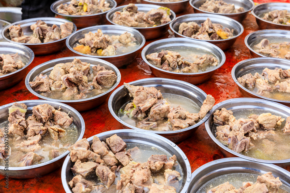 Delicious stewed pork chops,Chinese food.