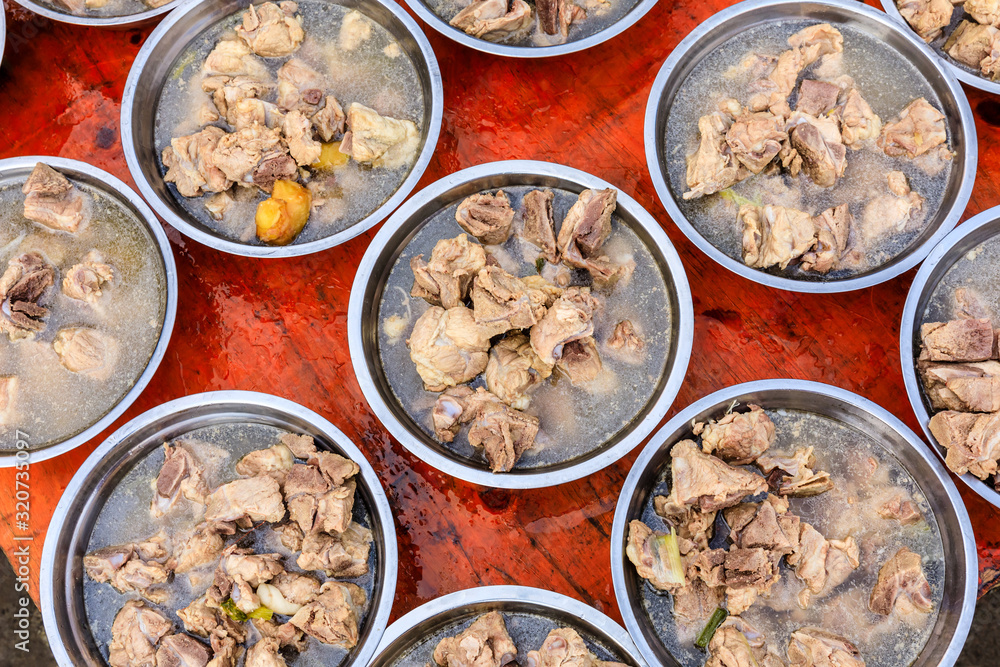 Delicious stewed pork chops,Chinese food.