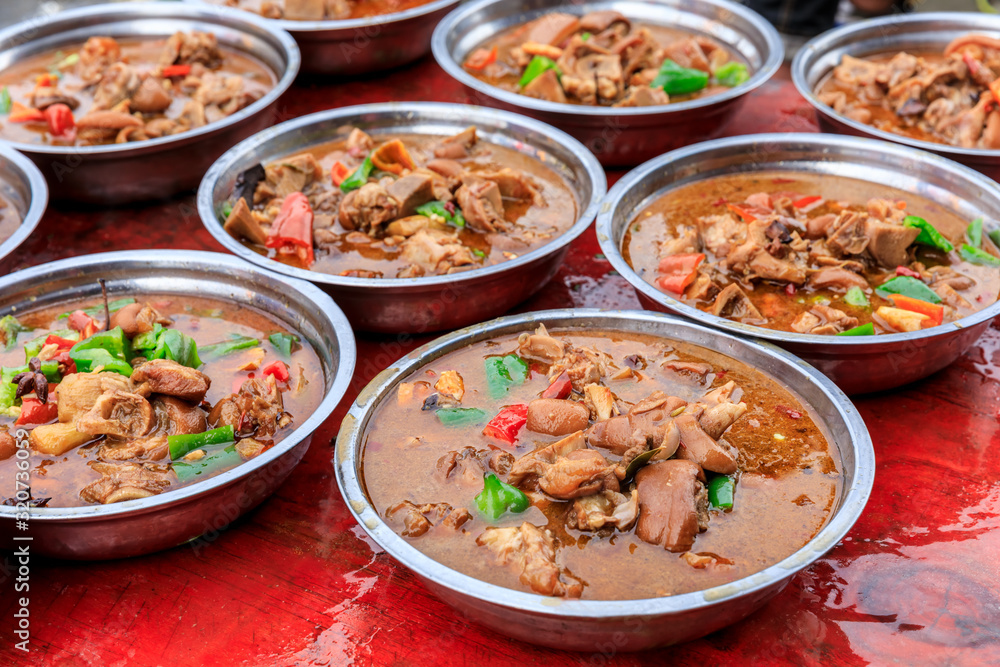 Delicious stewed pig feet,Chinese food.