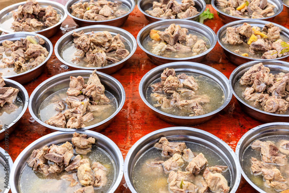 Delicious stewed pork chops,Chinese food.