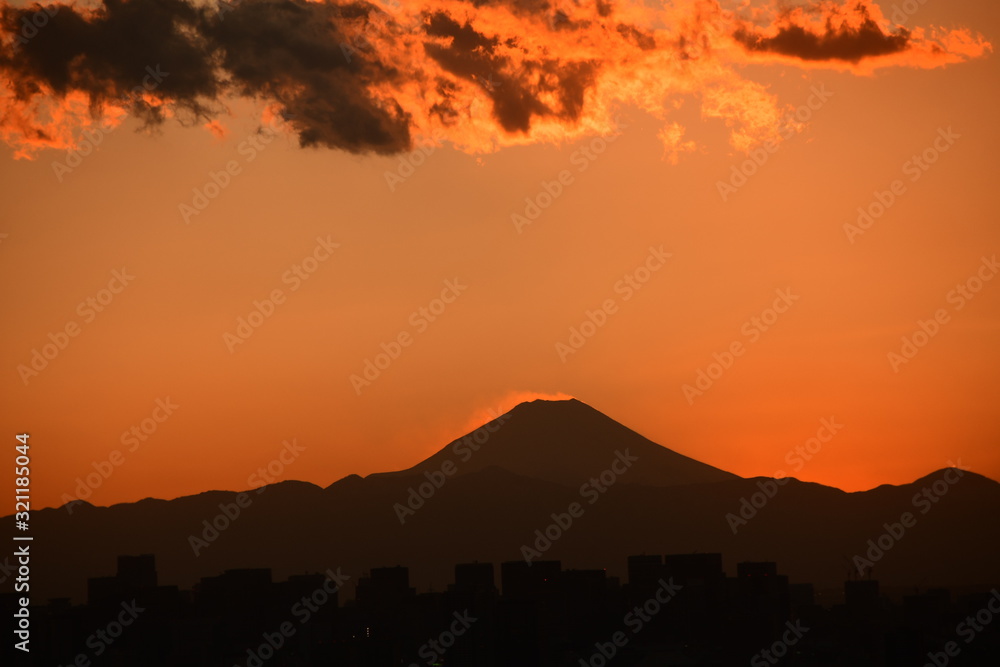 Mt.FUJII Skyline evening city light