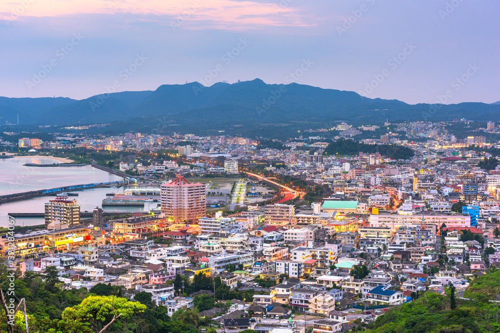 Nago, Okinawa, Japan Skyline