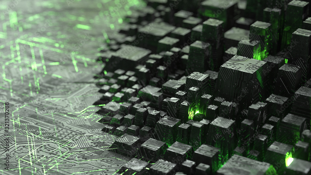 circuit board,abstract network technology background,3d rendering,conceptual image.