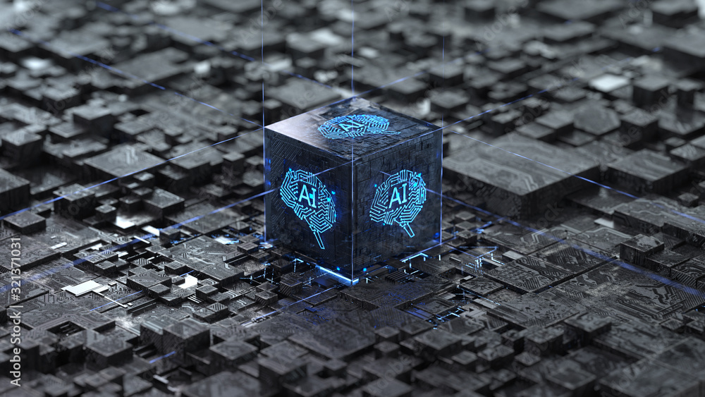 AI, Artificial Intelligence concept,3d rendering,conceptual image.