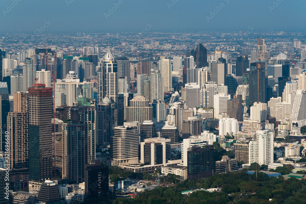 Cityscape and skyline of Bangkok City, Thailand. Bangkok is the largest city and the top travel dest