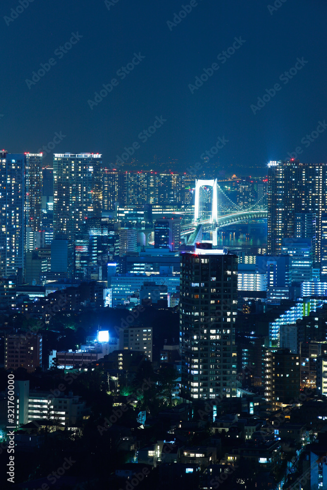 光が溢れる東京の夜景