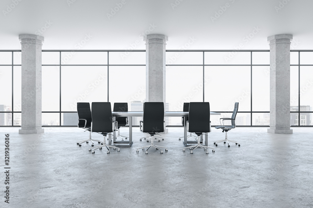 Minimalistic meeting room interior