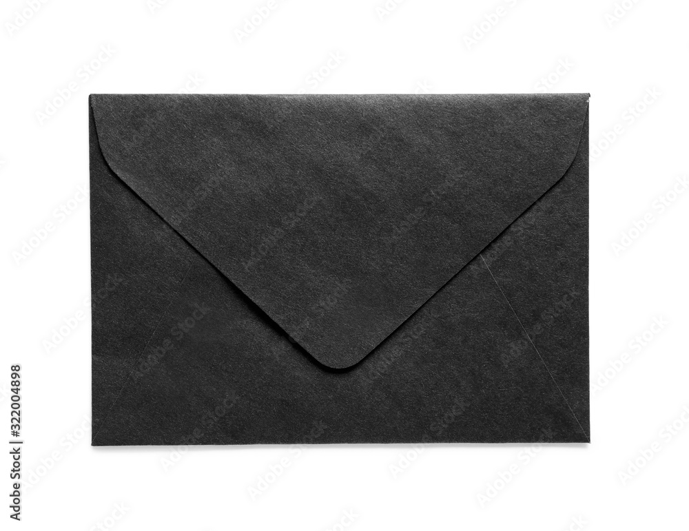 Paper envelope on white background