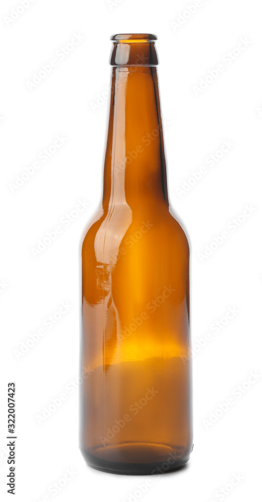 Glass bottle on white background. Recycling concept