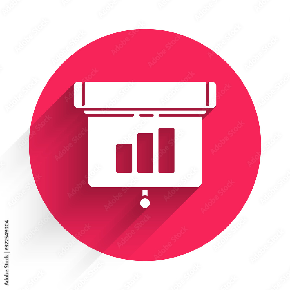 White Presentation financial business board with graph, schedule, chart, diagram, infographic, pie g