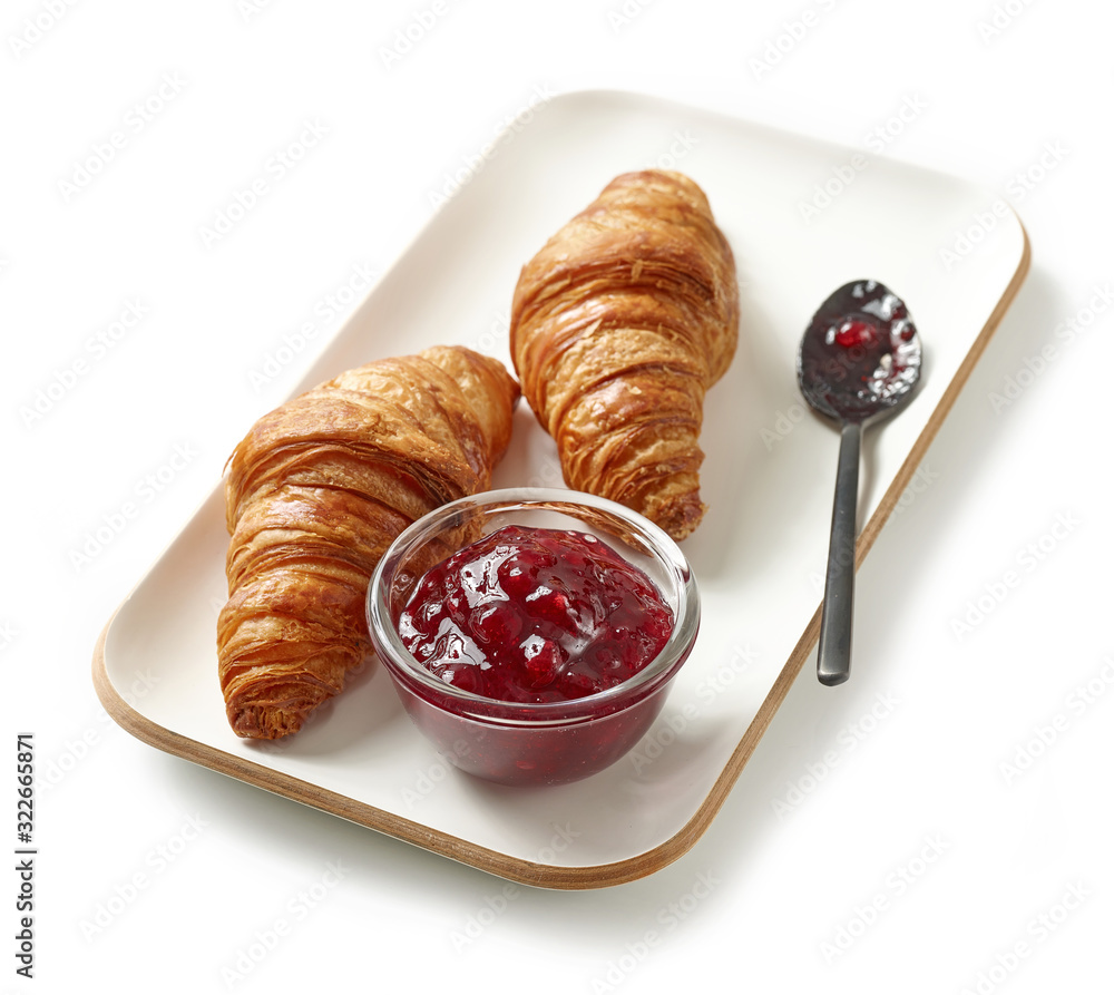 plate of freshly baked croissants