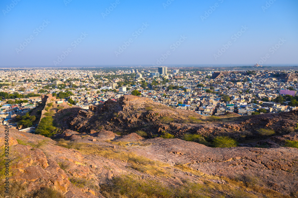 Cityscape view of Jodhpur city in Rajasthan state, India