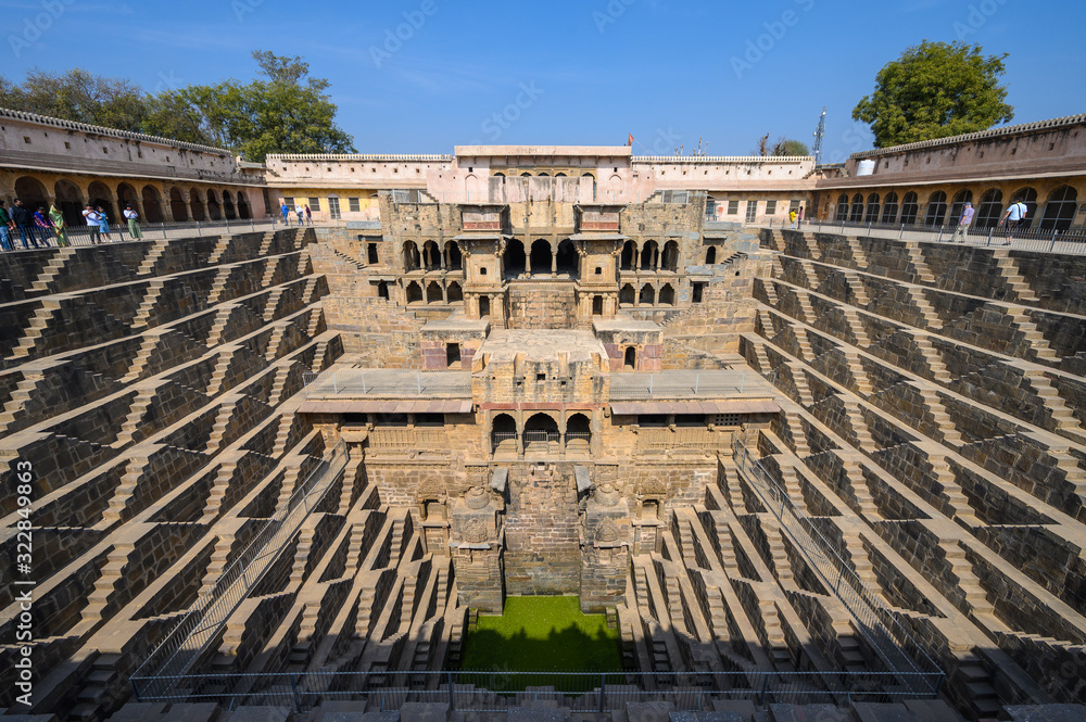 印度拉贾斯坦邦Abhaneri村的Chand Baori Stepwell