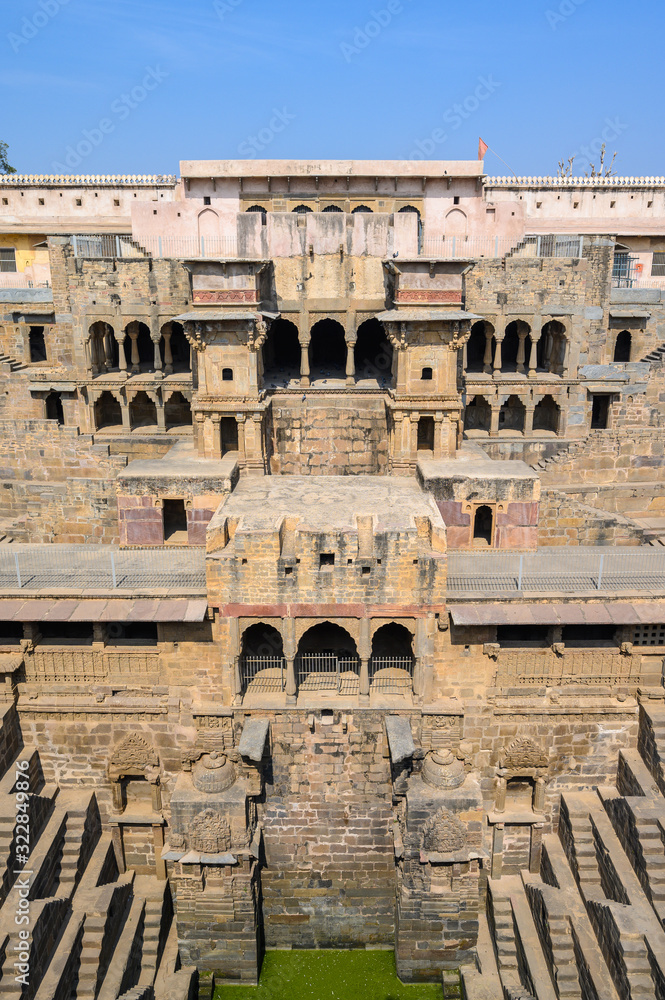 印度拉贾斯坦邦Abhaneri村的Chand Baori Stepwell