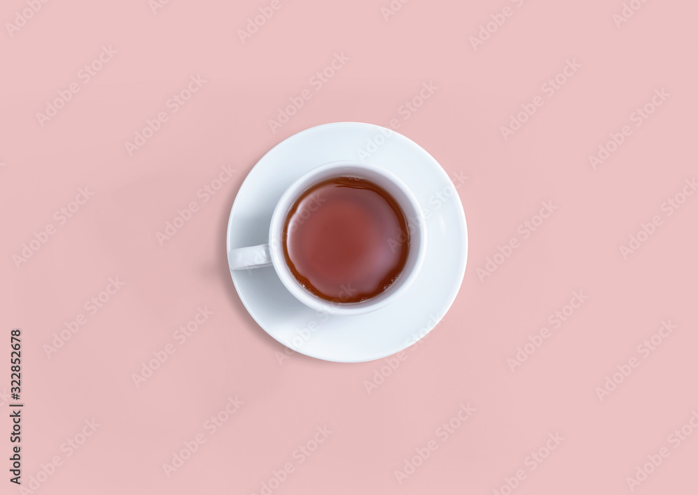 一杯茶俯视图-平躺