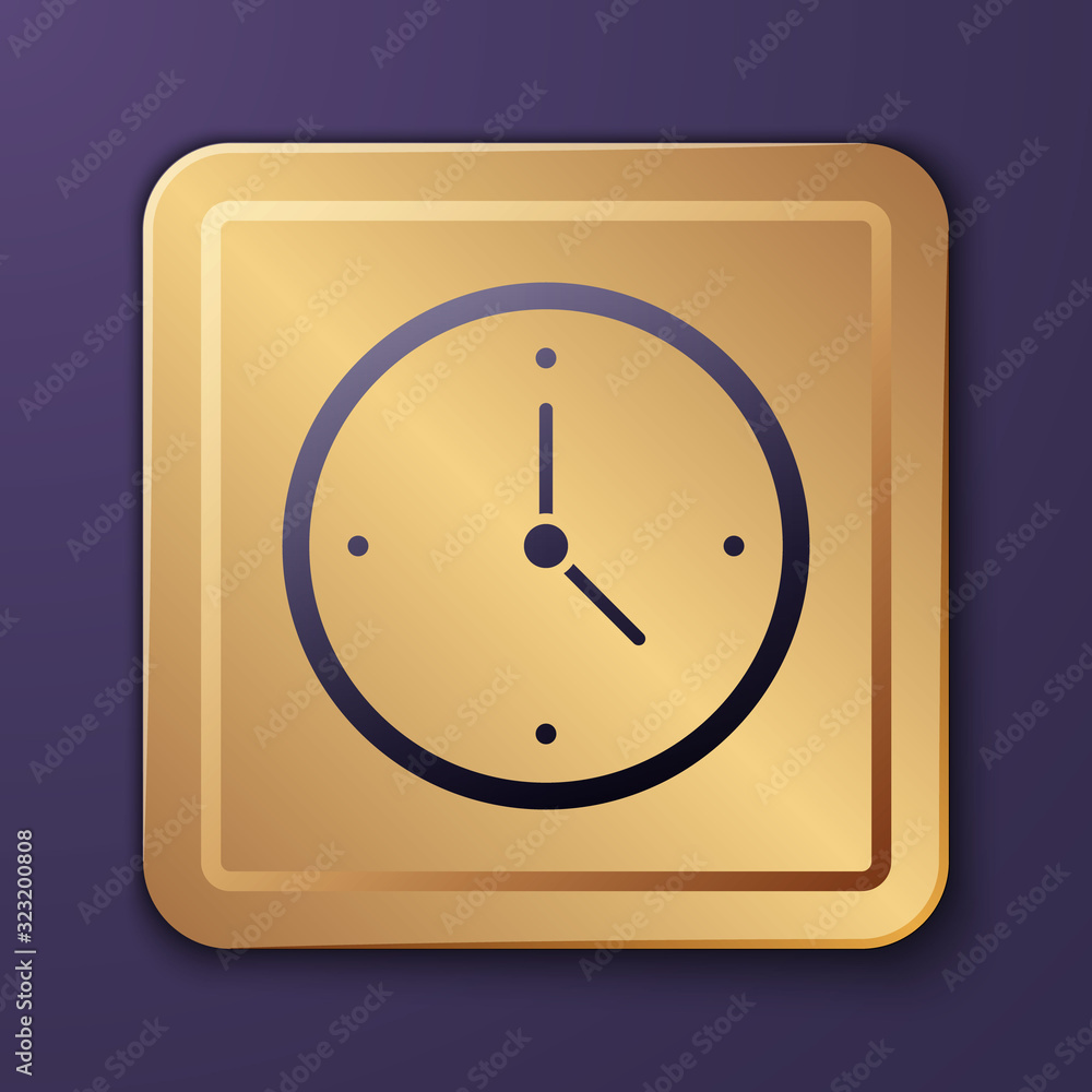 Purple Fast time delivery icon isolated on purple background. Timely service, stopwatch in motion, d