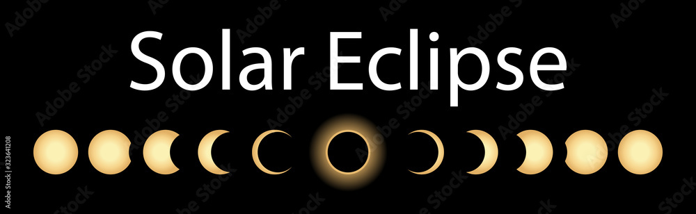 Diagram showing solar eclipse