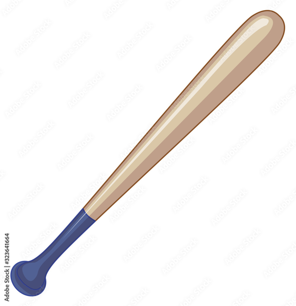 Baseball bat on white background