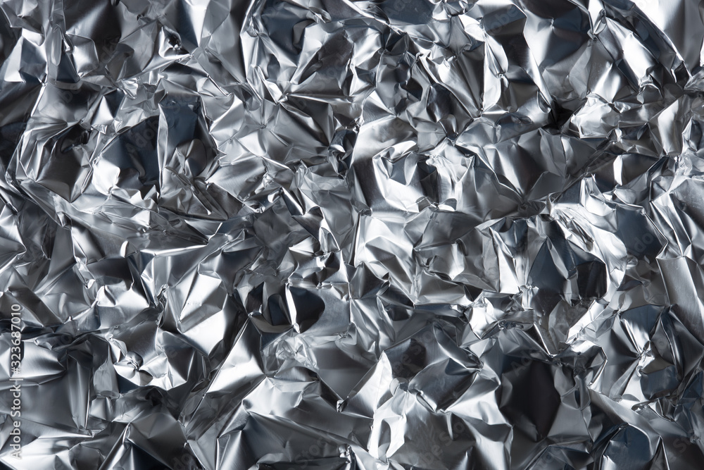 Abstract metal texture - aluminium foil background