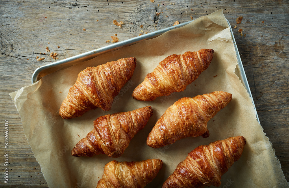 freshly baked croissants