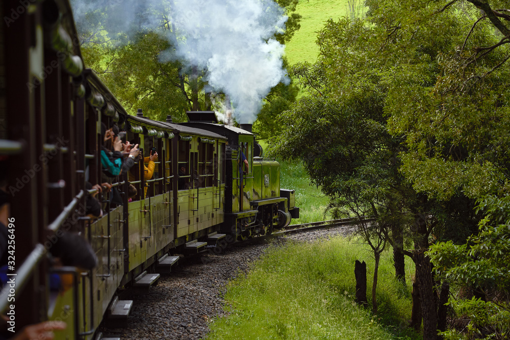 Puffing Billy vintage steam train