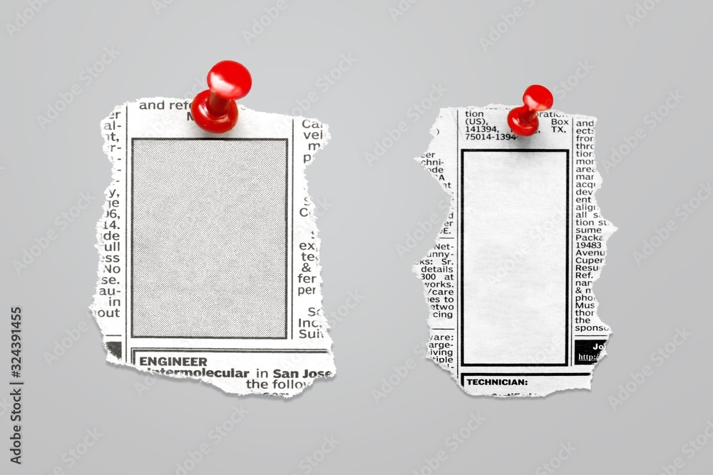 Newspaper texture with blank space on background