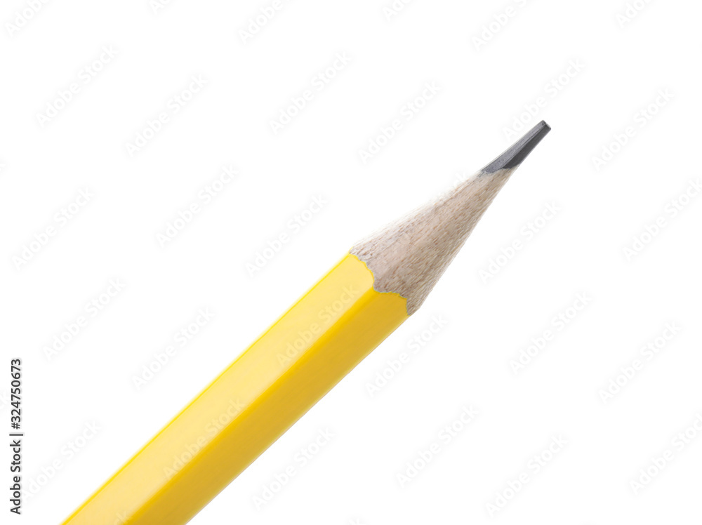 Ordinary pencil on white background