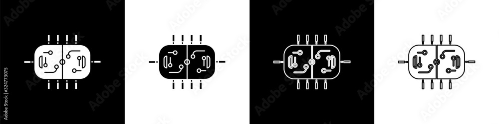 将冰球桌图标隔离在黑白背景上。矢量图
