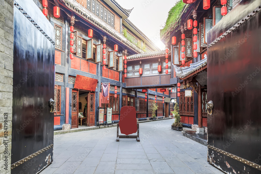 Old street of Jinli ancient town, Chengdu..