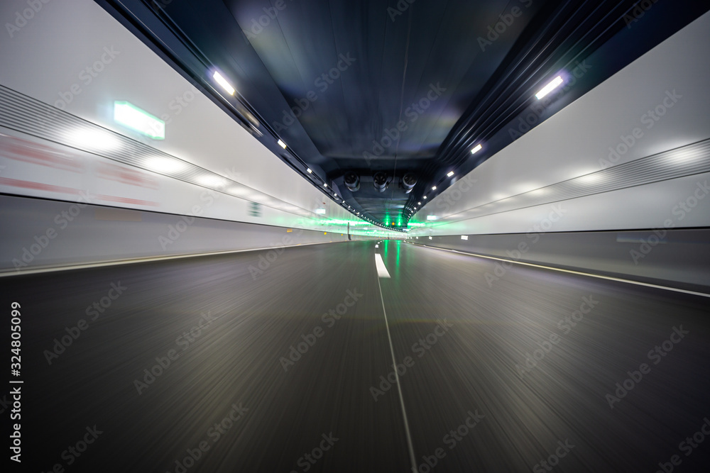 road in tunnel